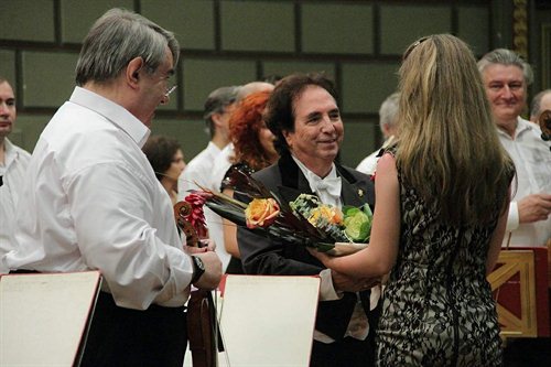 Picking bouquet of flowers